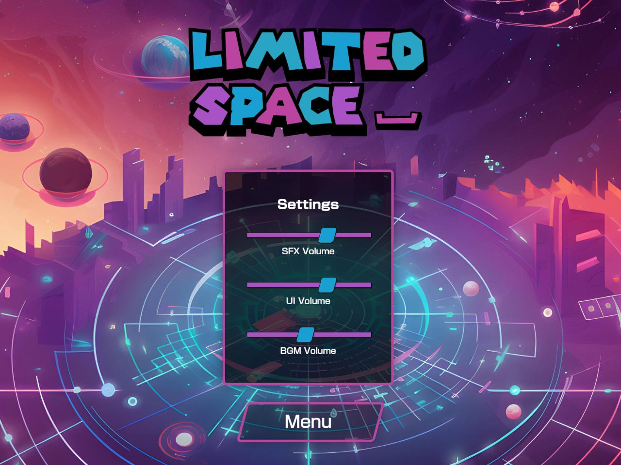 Limited Space - Game Settings Screenshot